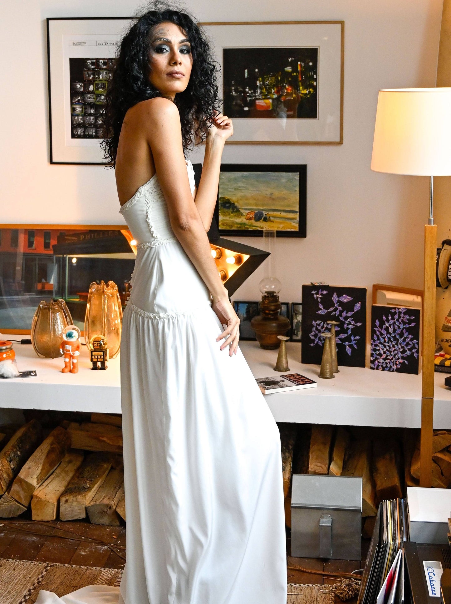Robe de mariée bustier en soie EVA