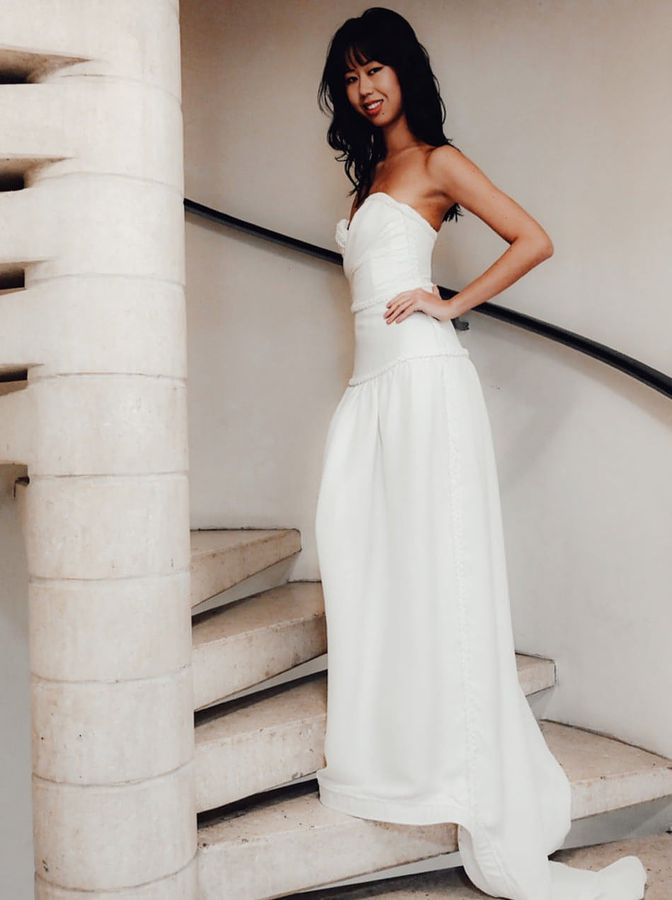 Robe de mariée bustier en soie EVA