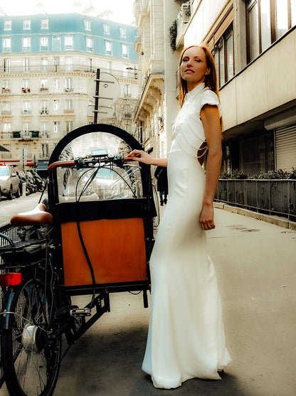 Robe de mariée dos nu en soie THERESA